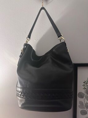 Michael Kors Black Leather Hobo Shoulder Bag
